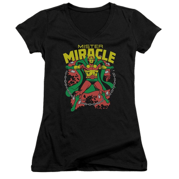 More DC Characters Mr Miracle - Juniors V-Neck T-Shirt Juniors V-Neck T-Shirt DC Comics   