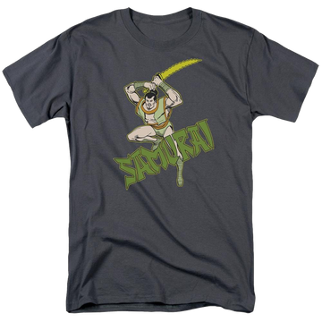Charcoal men's regular fit t-shirt with DC Comics Samurai graphic