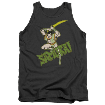 Charcoal men's tank with DC Comics Samurai graphic