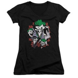 DC Comics Four Of A Kind - Juniors V-Neck T-Shirt Juniors V-Neck T-Shirt Joker   