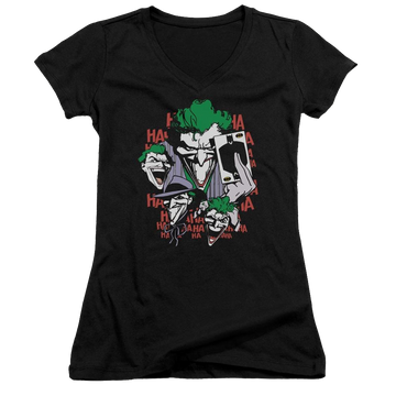 DC Comics Four Of A Kind - Juniors V-Neck T-Shirt Juniors V-Neck T-Shirt Joker   