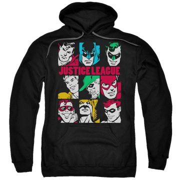 DC Comics Nine Blocks Of Justice - Pullover Hoodie Pullover Hoodie Justice League   