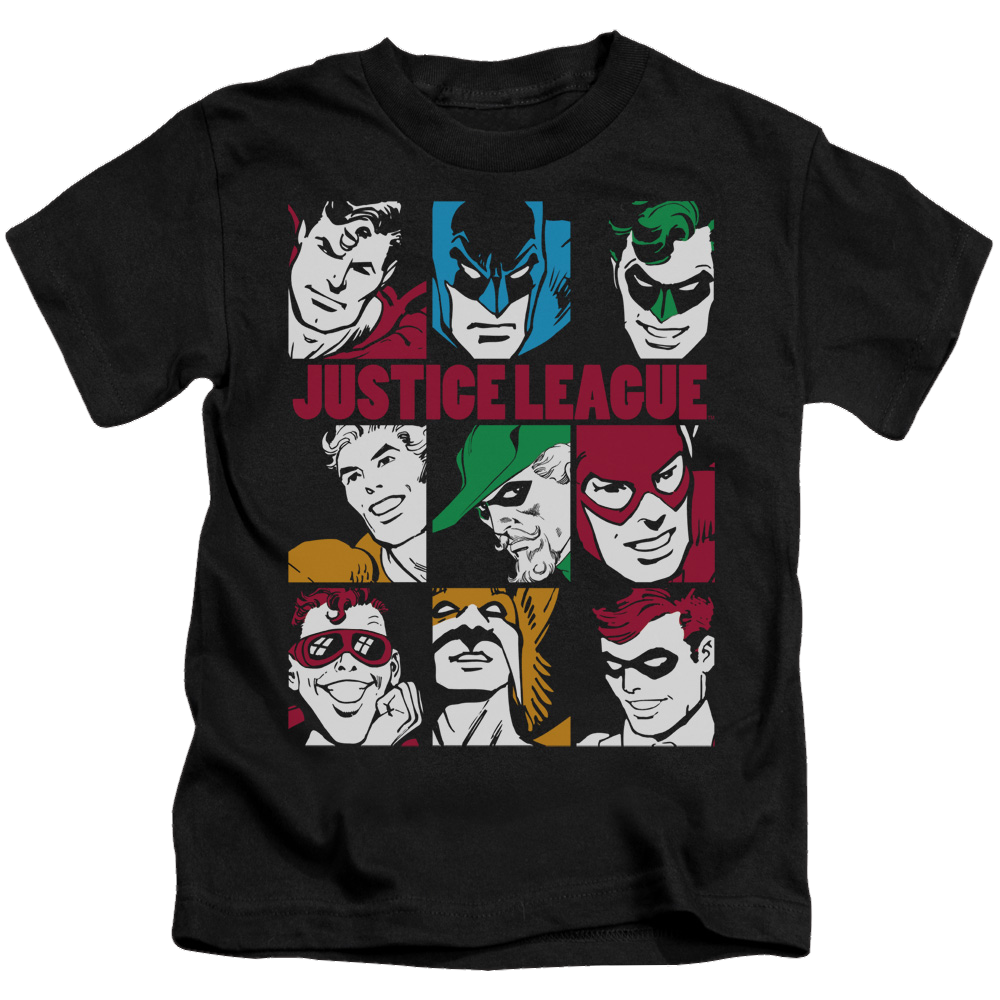 Justice League Nine Blocks Of Justice - Kid's T-Shirt Kid's T-Shirt (Ages 4-7) Justice League   