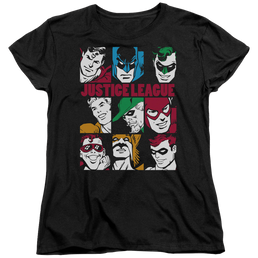 Justice League Nine Blocks Of Justice - Women's T-Shirt Women's T-Shirt Justice League   