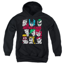 Justice League Nine Blocks Of Justice - Youth Hoodie Youth Hoodie (Ages 8-12) Justice League   