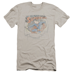 DC Comics Ripping Steel - Men's Premium Slim Fit T-Shirt Men's Premium Slim Fit T-Shirt Superman   