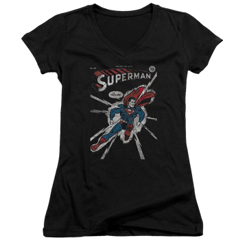 DC Comics Cover Me - Juniors V-Neck T-Shirt Juniors V-Neck T-Shirt Superman   