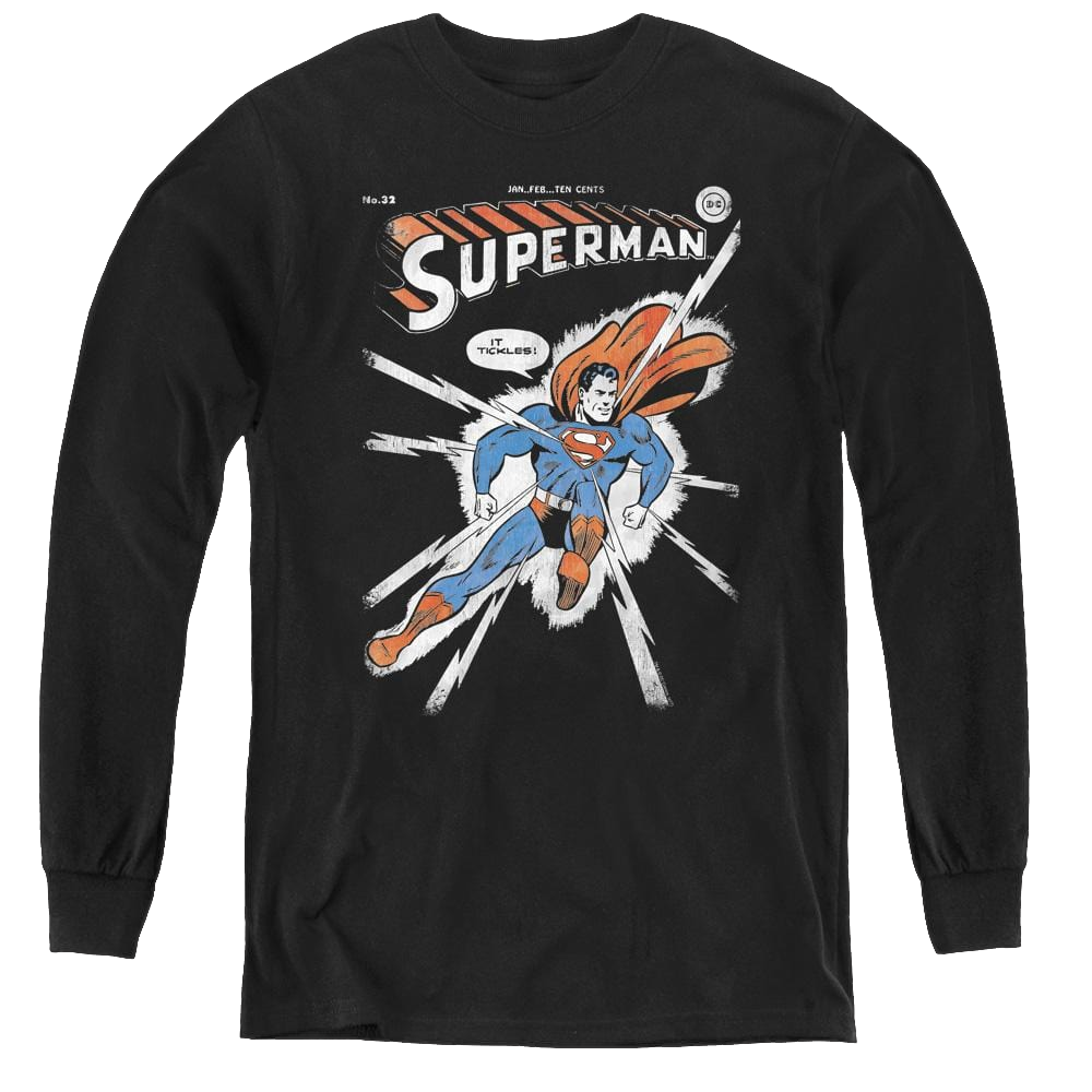 Superman Cover Me - Youth Long Sleeve T-Shirt Youth Long Sleeve T-Shirt Superman   