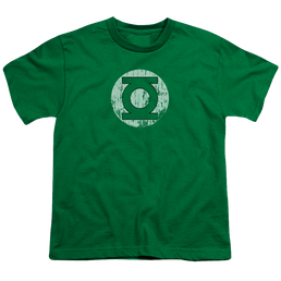 Green Lantern Distressed Lantern Logo - Youth T-Shirt Youth T-Shirt (Ages 8-12) Green Lantern   