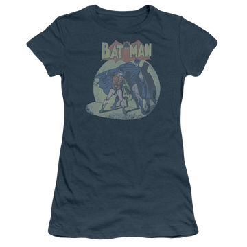 Indigo juniors t-shirt with Batman DC Comics In The Spotlight graphic