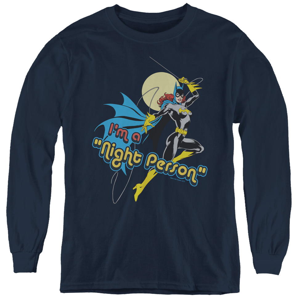 Batgirl Night Person - Youth Long Sleeve T-Shirt Youth Long Sleeve T-Shirt Batman   