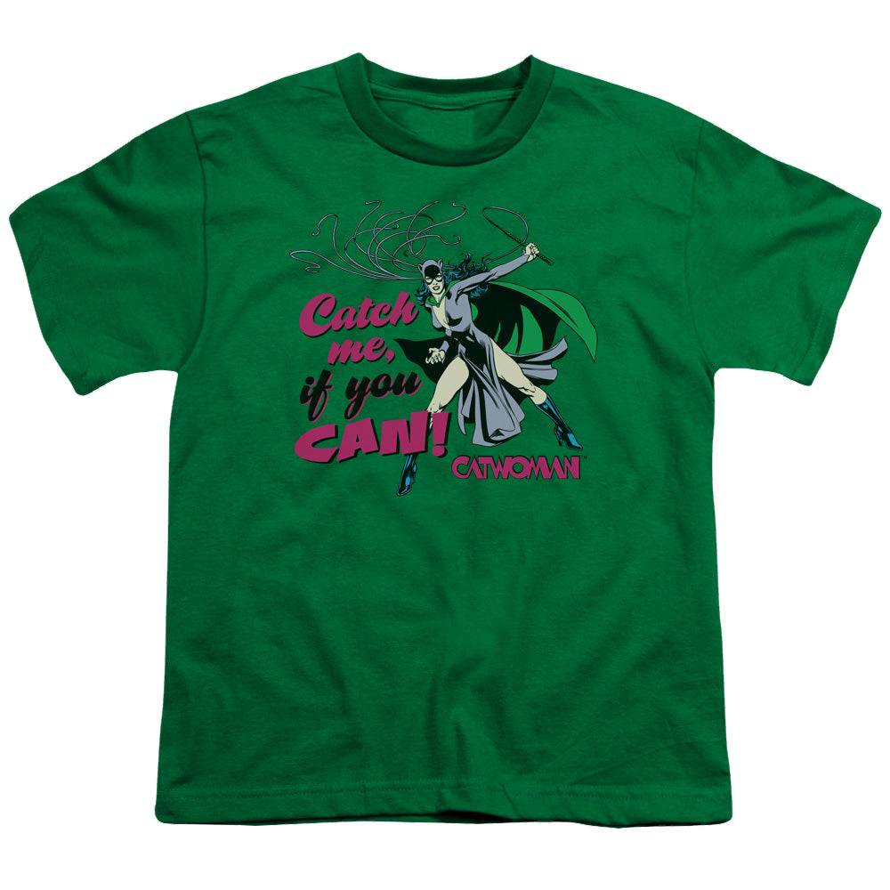 Catwoman Catch Me - Youth T-Shirt Youth T-Shirt (Ages 8-12) Catwoman   