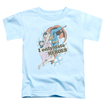 Light blue toddler t-shirt with Superman Fickle graphic