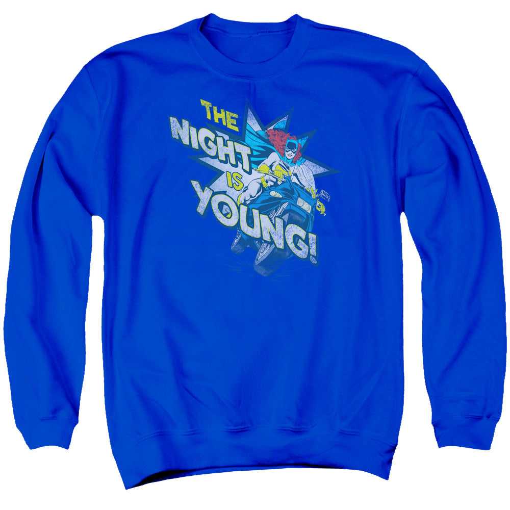 Batgirl The Night Is Young - Men's Crewneck Sweatshirt Men's Crewneck Sweatshirt Batman   