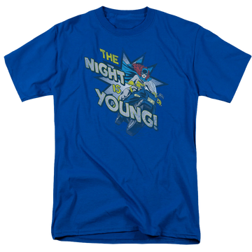 Royal men's regular fit t-shirt with Batman Batgirl The Night Is Young graphic