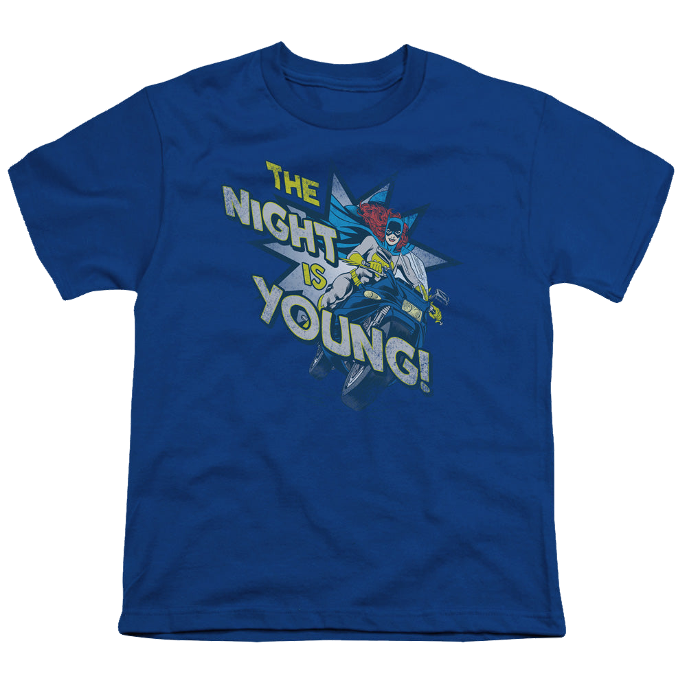 Batgirl The Night Is Young - Youth T-Shirt Youth T-Shirt (Ages 8-12) Batman   