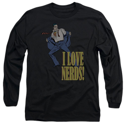 DC Comics I Love Nerds - Men's Long Sleeve T-Shirt Men's Long Sleeve T-Shirt Superman   