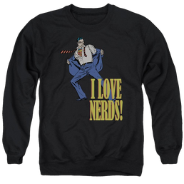DC Comics I Love Nerds - Men's Crewneck Sweatshirt Men's Crewneck Sweatshirt Superman   