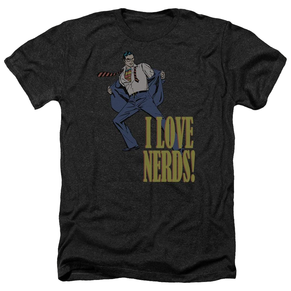 DC Comics I Love Nerds - Men's Heather T-Shirt Men's Heather T-Shirt Superman   