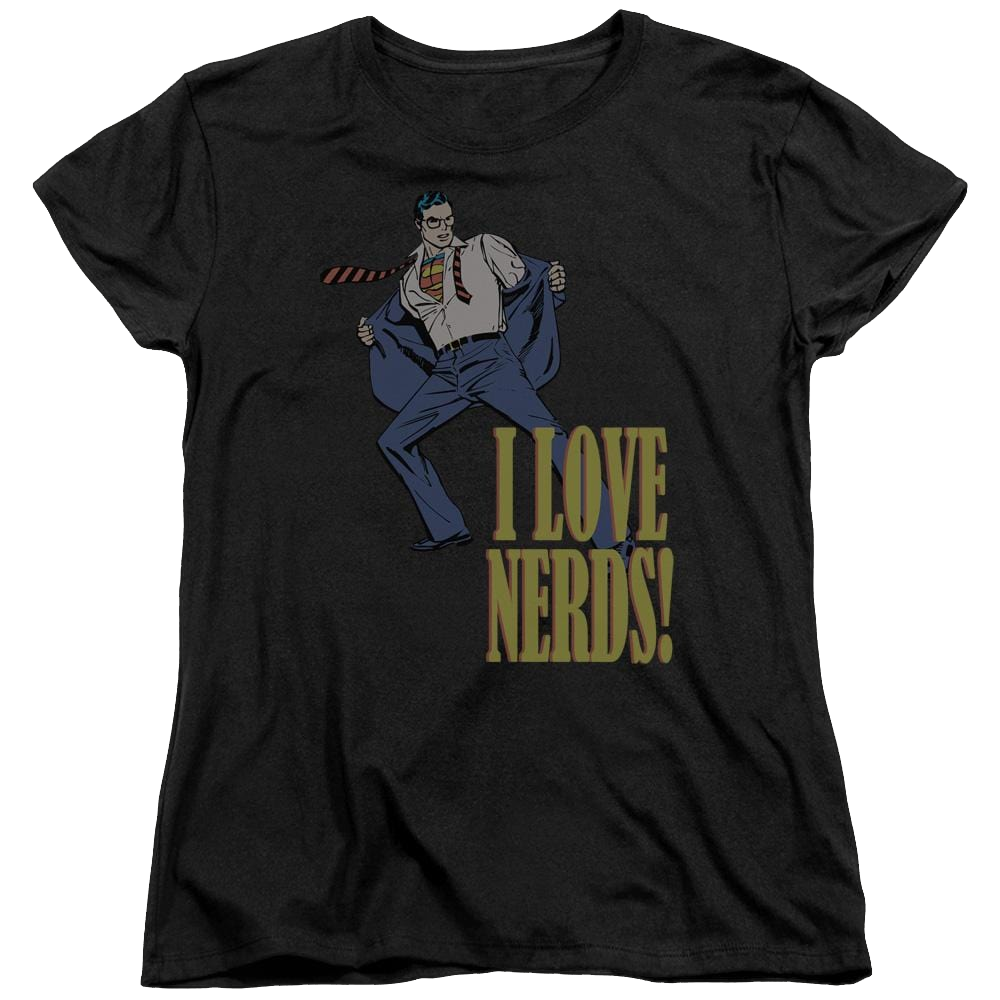 DC Comics I Love Nerds - Women's T-Shirt Women's T-Shirt Superman   