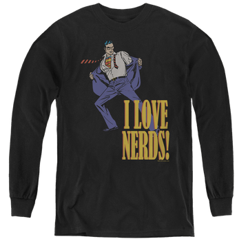 Superman I Love Nerds - Youth Long Sleeve T-Shirt Youth Long Sleeve T-Shirt Superman   