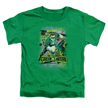 Kelly green toddler t-shirt with Green Lantern Space Sector 2814 graphic