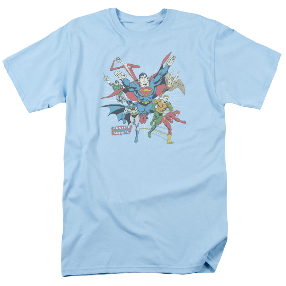 Justice League Lead The Charge - Men's Regular Fit T-Shirt Men's Regular Fit T-Shirt Justice League   