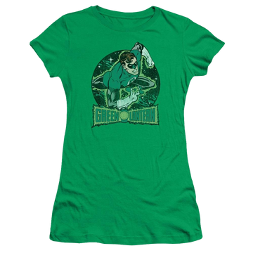 Kelly green juniors t-shirt with Green Lantern DC Comics In The Spotlight graphic