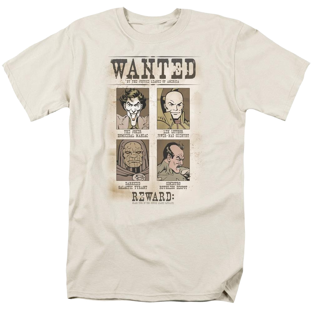 DC Comics Wanted Poster - Men's Regular Fit T-Shirt Men's Regular Fit T-Shirt DC Comics   