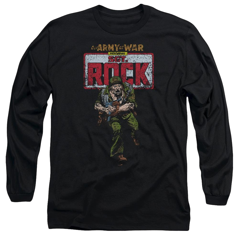 DC Comics Sgt Rock - Men's Long Sleeve T-Shirt Men's Long Sleeve T-Shirt DC Comics   