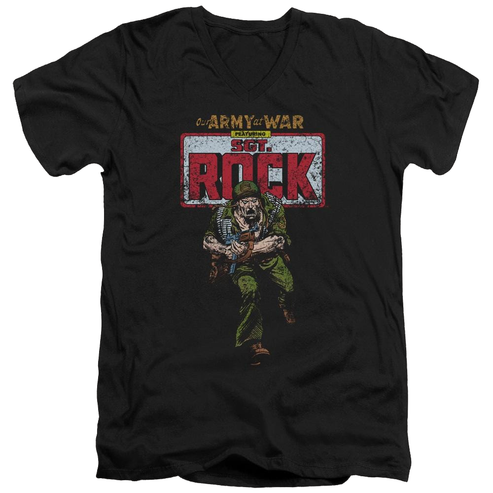 DC Comics Sgt Rock - Men's V-Neck T-Shirt Men's V-Neck T-Shirt DC Comics   