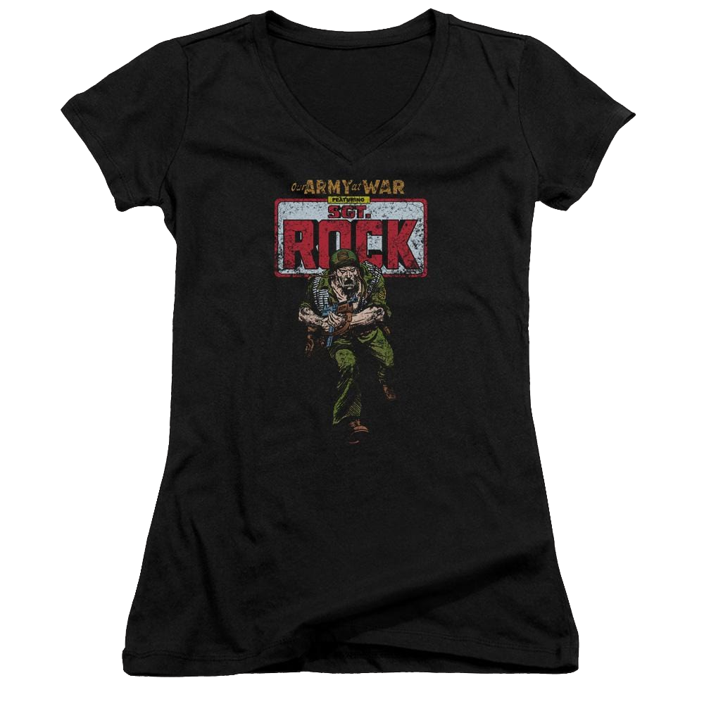 DC Comics Sgt Rock - Juniors V-Neck T-Shirt Juniors V-Neck T-Shirt DC Comics   
