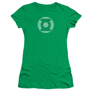 Kelly green juniors t-shirt with Green Lantern DC Comics Gl Little Logos graphic