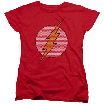 Red women's t-shirt with Flash Little Logos graphic