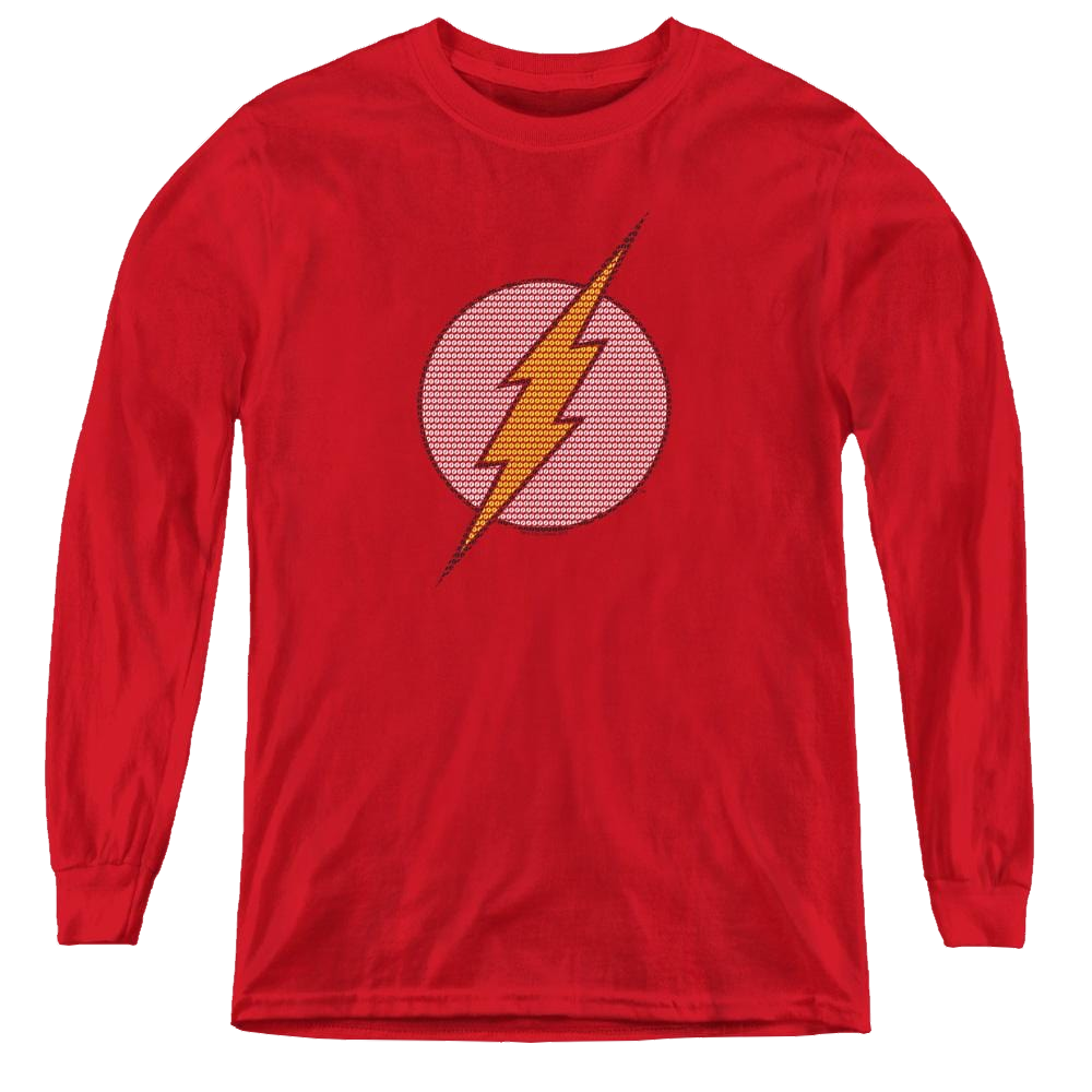 Flash, The Flash Little Logos - Youth Long Sleeve T-Shirt Youth Long Sleeve T-Shirt The Flash   