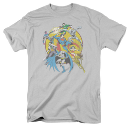 Justice League Spin Circle Fight - Men's Regular Fit T-Shirt Men's Regular Fit T-Shirt Justice League   