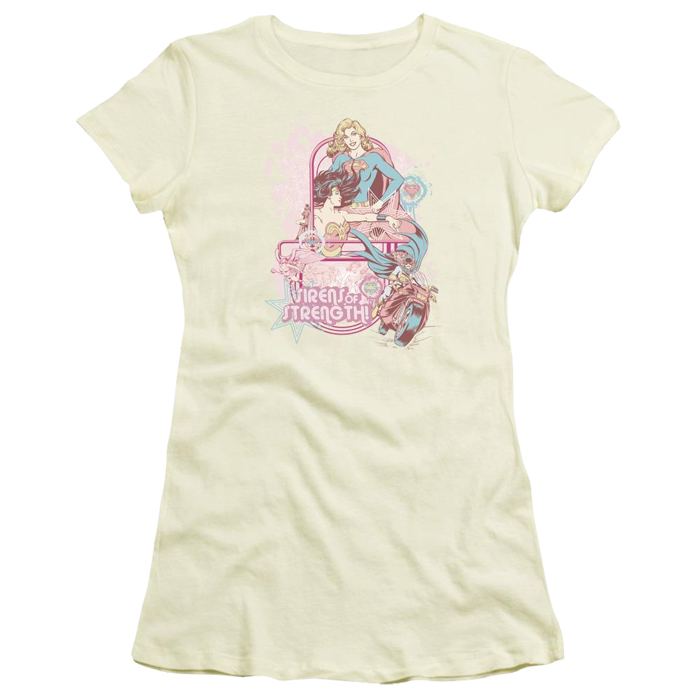 DC Comics Sirens Of Strength - Juniors T-Shirt Juniors T-Shirt Justice League   