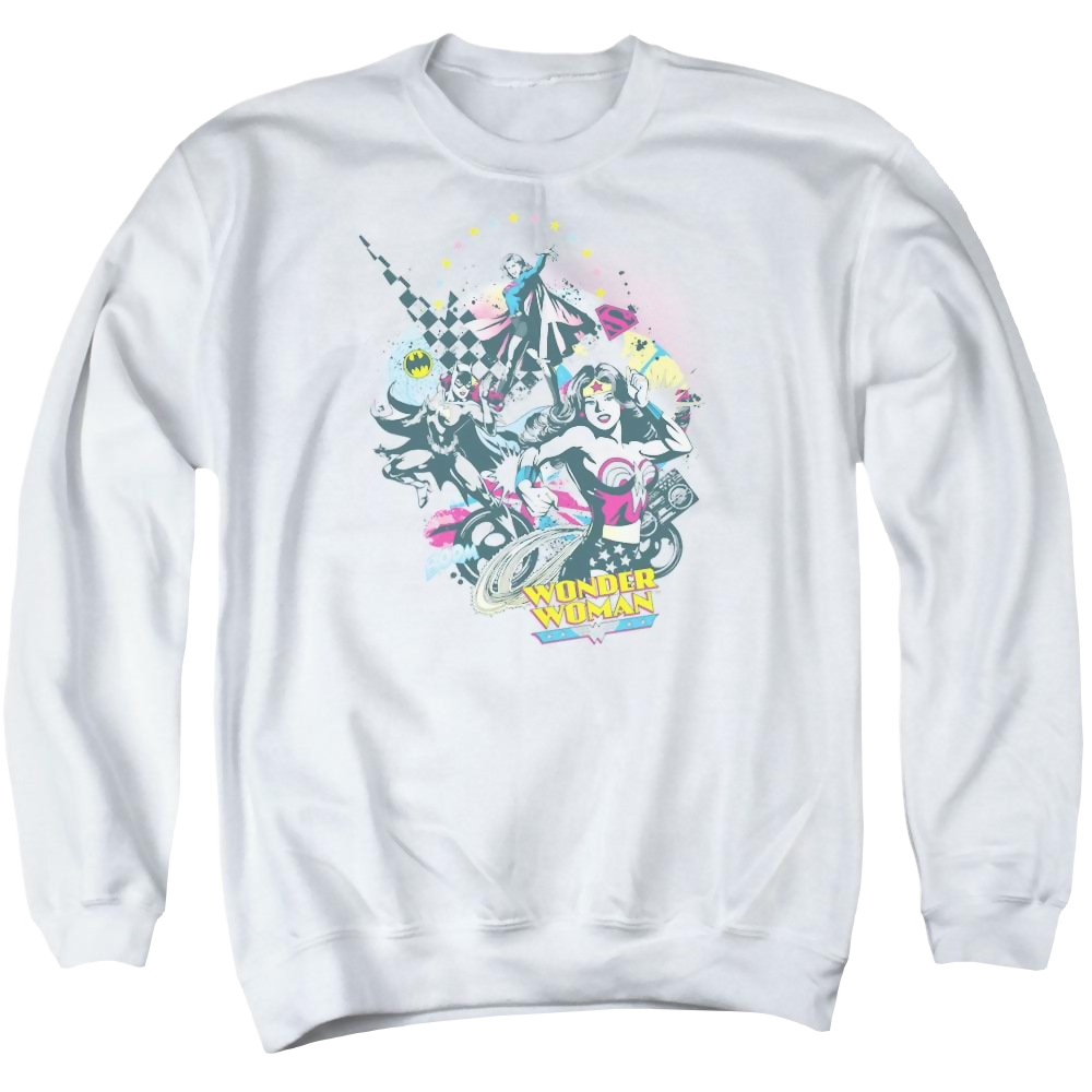 DC Comics Power Trio - Men's Crewneck Sweatshirt Men's Crewneck Sweatshirt Justice League   