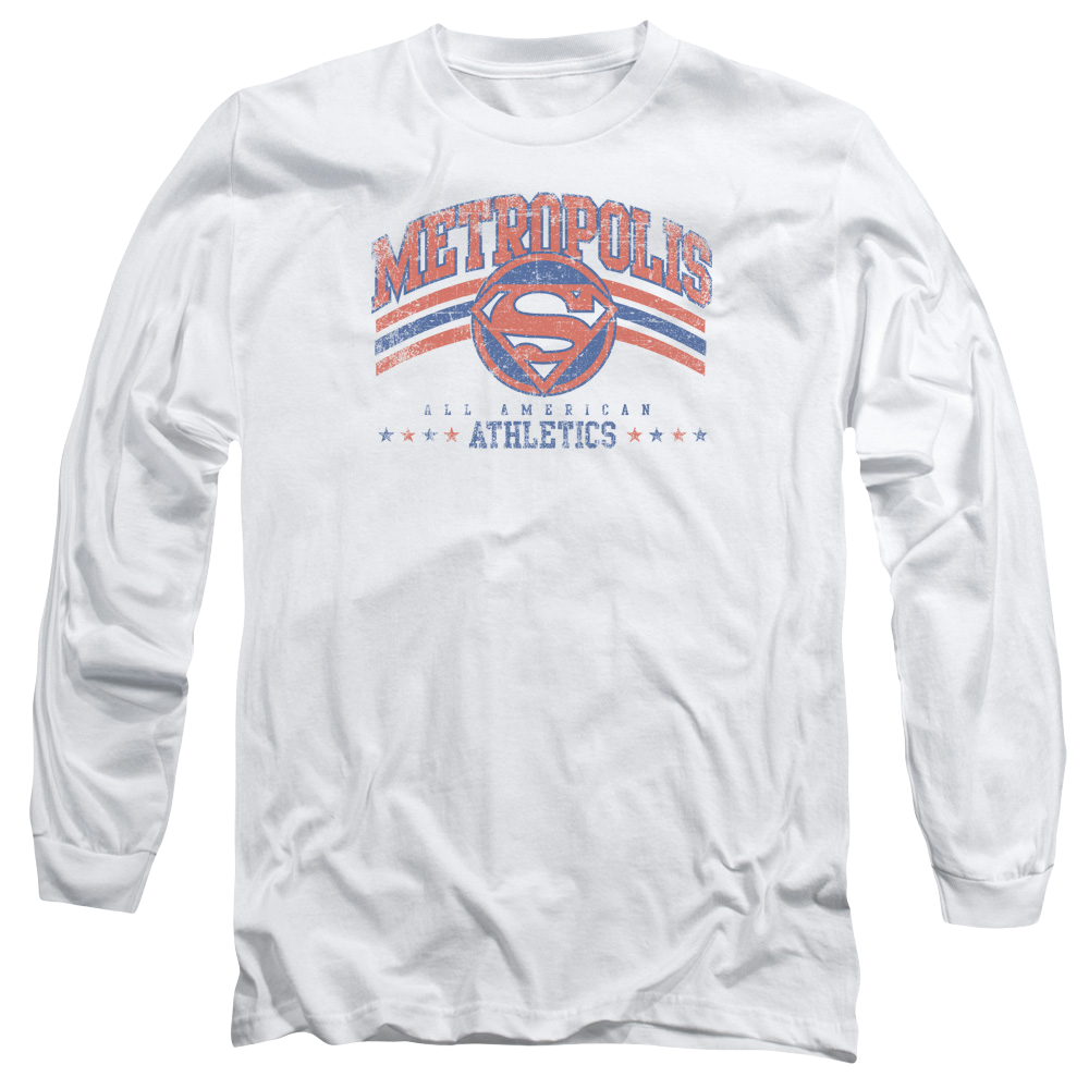 DC Comics Metropolis Athletics - Men's Long Sleeve T-Shirt Men's Long Sleeve T-Shirt Superman   