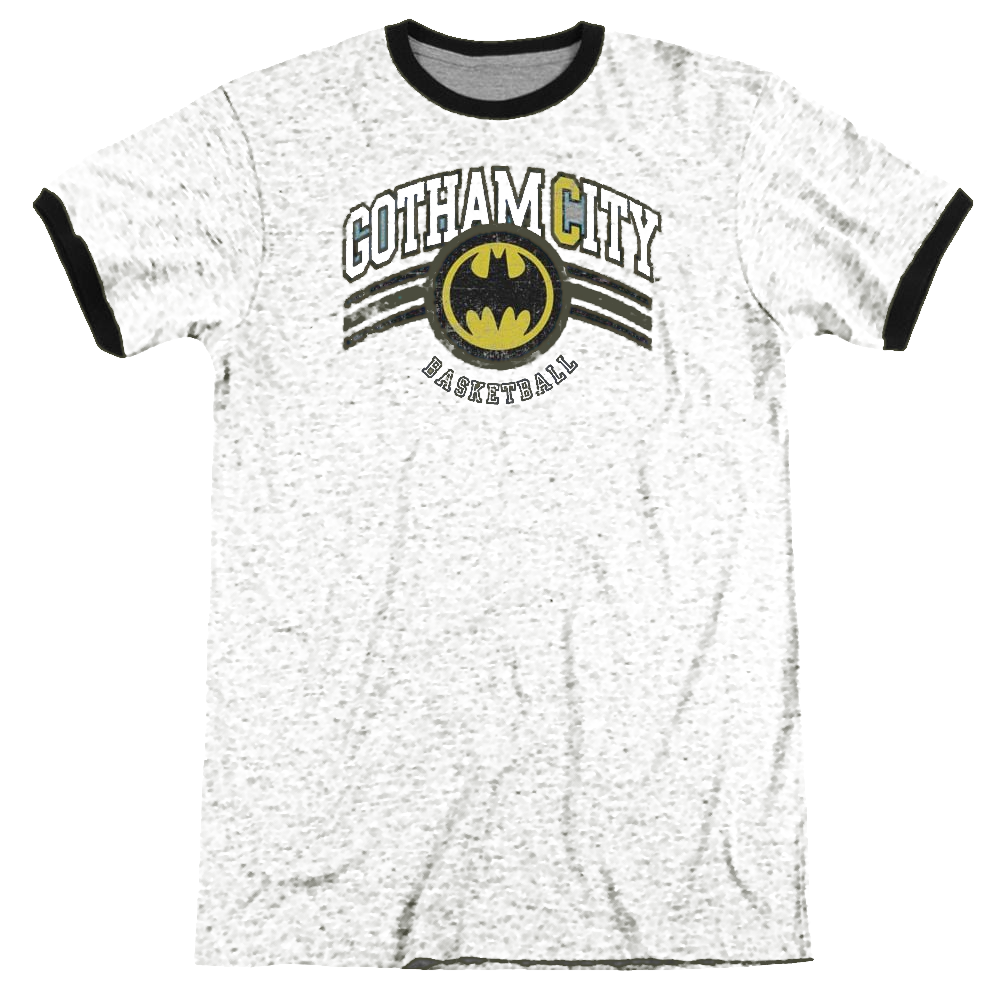 DC Comics Gotham City Basketball - Men's Ringer T-Shirt Men's Ringer T-Shirt Batman   