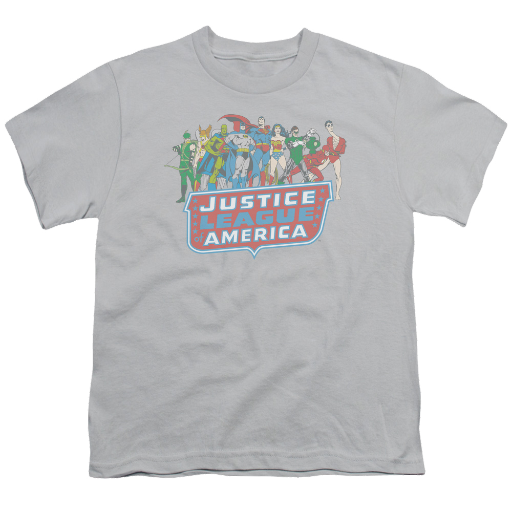 Justice League Jla Lineup - Youth T-Shirt Youth T-Shirt (Ages 8-12) Justice League   