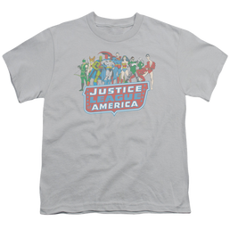 Justice League Jla Lineup - Youth T-Shirt Youth T-Shirt (Ages 8-12) Justice League   