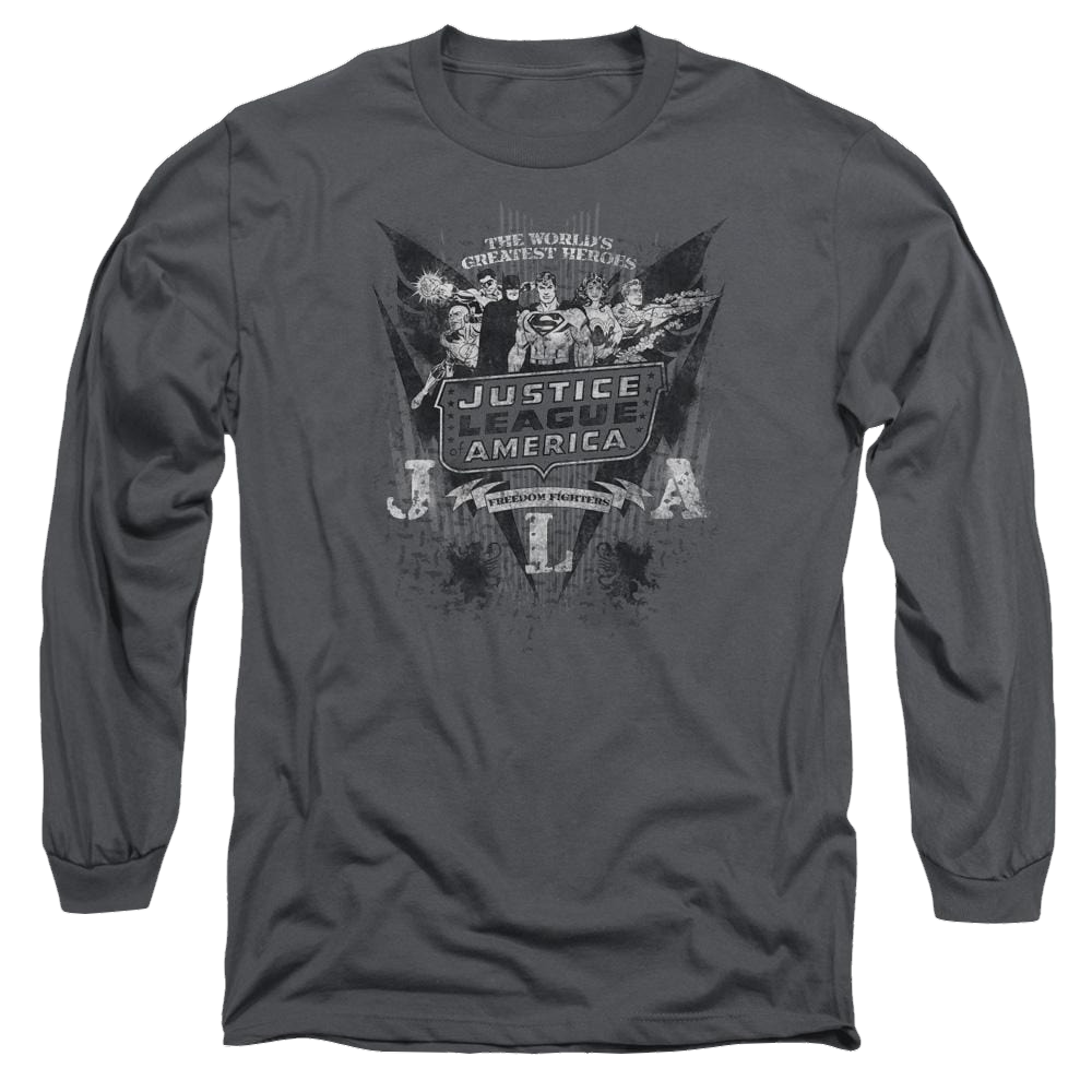 DC Comics Greatest Heroes - Men's Long Sleeve T-Shirt Men's Long Sleeve T-Shirt Justice League   