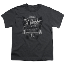Justice League Greatest Heroes - Youth T-Shirt Youth T-Shirt (Ages 8-12) Justice League   