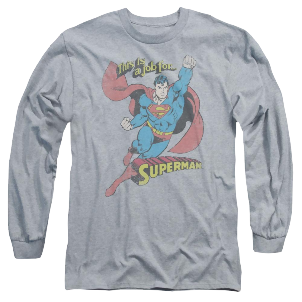 DC Comics On The Job - Men's Long Sleeve T-Shirt Men's Long Sleeve T-Shirt Superman   