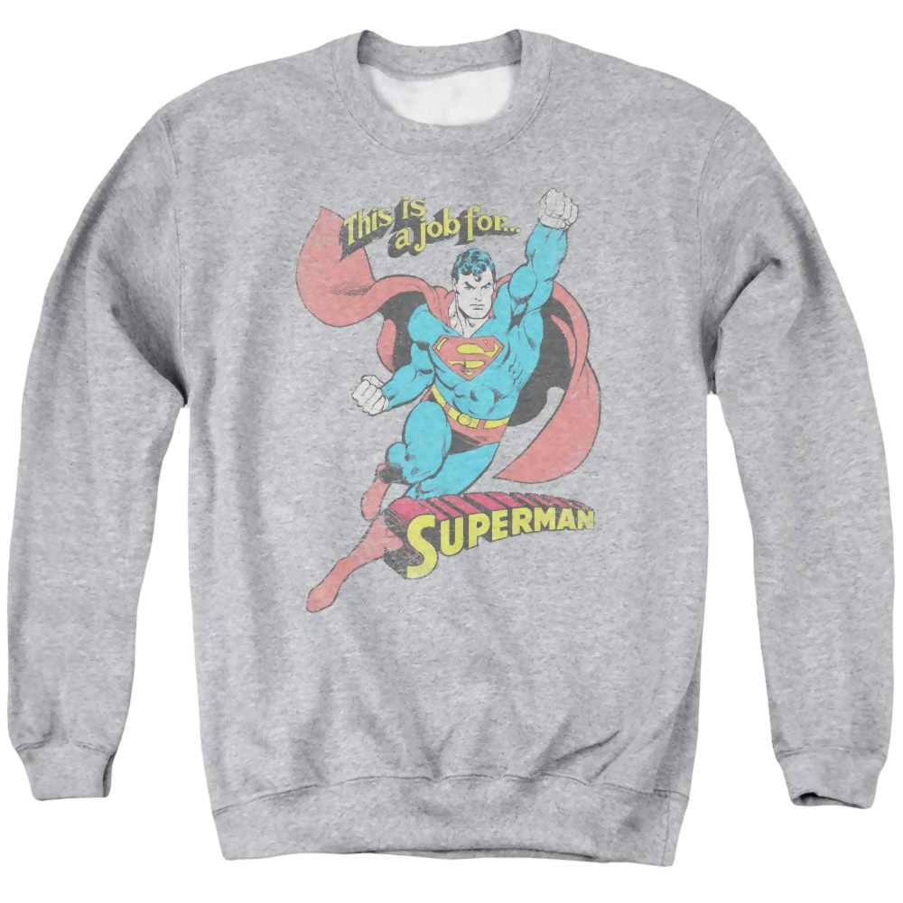 DC Comics On The Job - Men's Crewneck Sweatshirt Men's Crewneck Sweatshirt Superman   