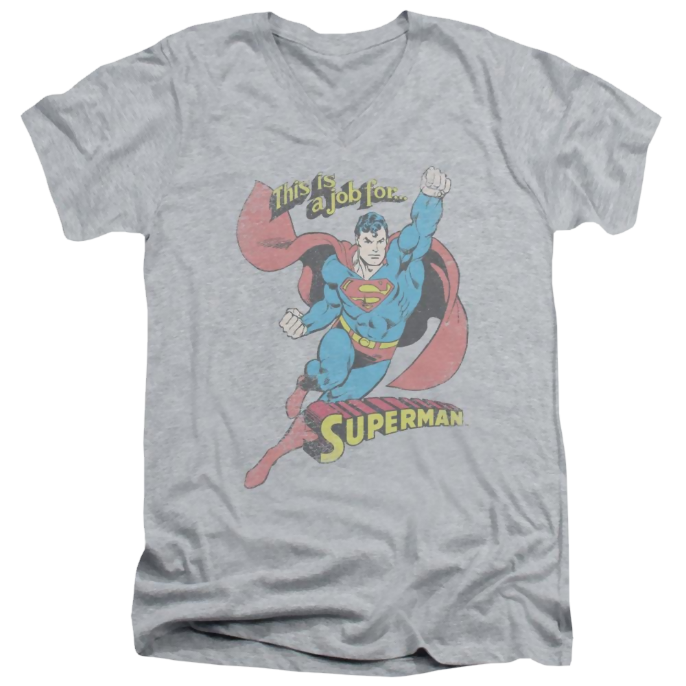 DC Comics On The Job - Men's V-Neck T-Shirt Men's V-Neck T-Shirt Superman   