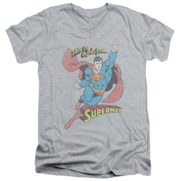 DC Comics On The Job - Men's V-Neck T-Shirt Men's V-Neck T-Shirt Superman   