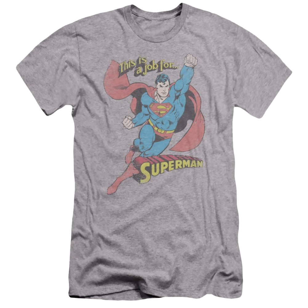 DC Comics On The Job - Men's Premium Slim Fit T-Shirt Men's Premium Slim Fit T-Shirt Superman   