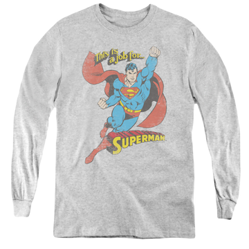 Superman On The Job - Youth Long Sleeve T-Shirt Youth Long Sleeve T-Shirt Superman   